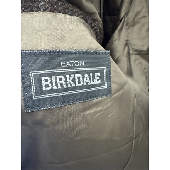 Harris Tweed Brown Wool Sport Coat Suede Elbow Patches Men’s 44R Scottish - Picture 9 of 10